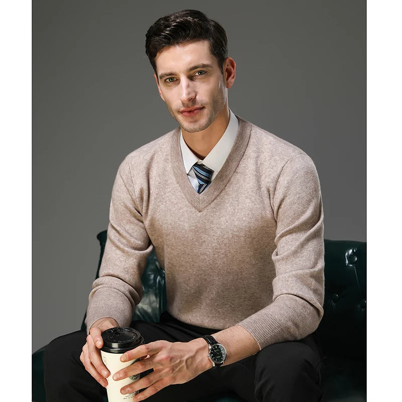 Top Grade Thick Anti-Pilling New Fashion Brand Autum Winter Knit Pullover Men Slim Fit Sweater Business Casual Woolen Jumper
