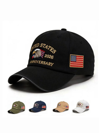 250th Anniversary Twill Baseball Cap Unisex Sun Hat Visor Cap