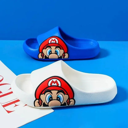 High Quality Unisex Anime Super Bros Slippers EVA Summer Non-Slip Home Bathroom Beach Soft Slippers Cartoon Breathable Sandals
