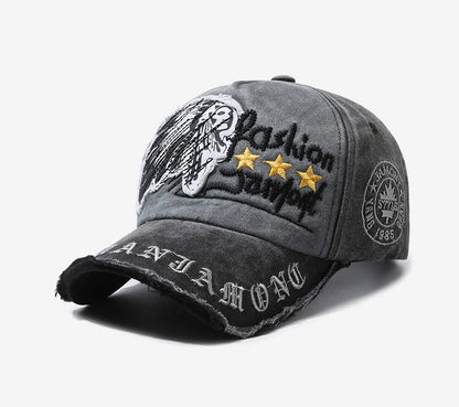 Four Seasons New Baseball Cap Retro Distressed Casual Outdoor Sports Hat Spring And Autumn Sunhat Letter Embroidery Cap Men
