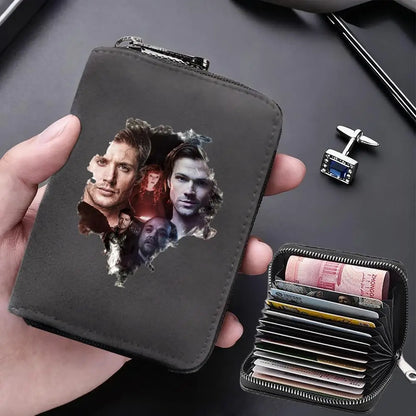 Supernatural Multifunctional Card Bag 11 Cards Slot Credit Card Holder Anti Demagnetization Wallets Cover Zipper Wallet for Men
