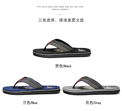Men's Cotton Slippers Comfortable Breathable Home Footwear Soft Slip On Summer Sandals