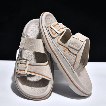 Men's Slippers 2026 Summer Outdoor Beach Sandals Non Slip Flip Flops New Flat Slippers High Quality Men's Shoes Home Slippers