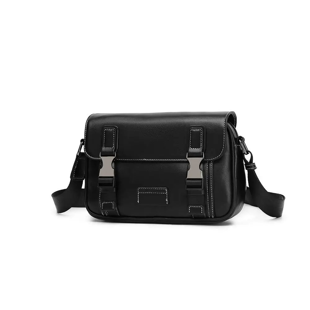 Casual PU Leather Messenger Bag Multi-pocket Design Vintage Shoulder Bag Durable Male Handbags Travel