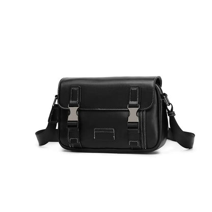 Casual PU Leather Messenger Bag Multi-pocket Design Vintage Shoulder Bag Durable Male Handbags Travel