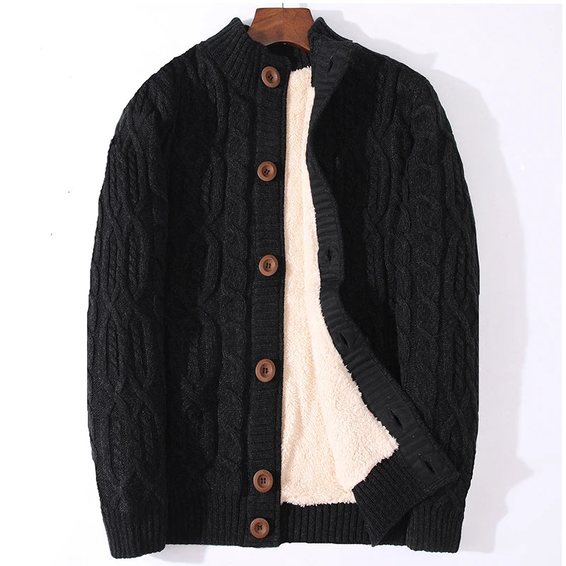 Winter Cardigan Male Thicken Warm Wool Cashmere Winter Coats Sweater Men Clothing Outwear Size 4XL 5XL 6XL 7XL