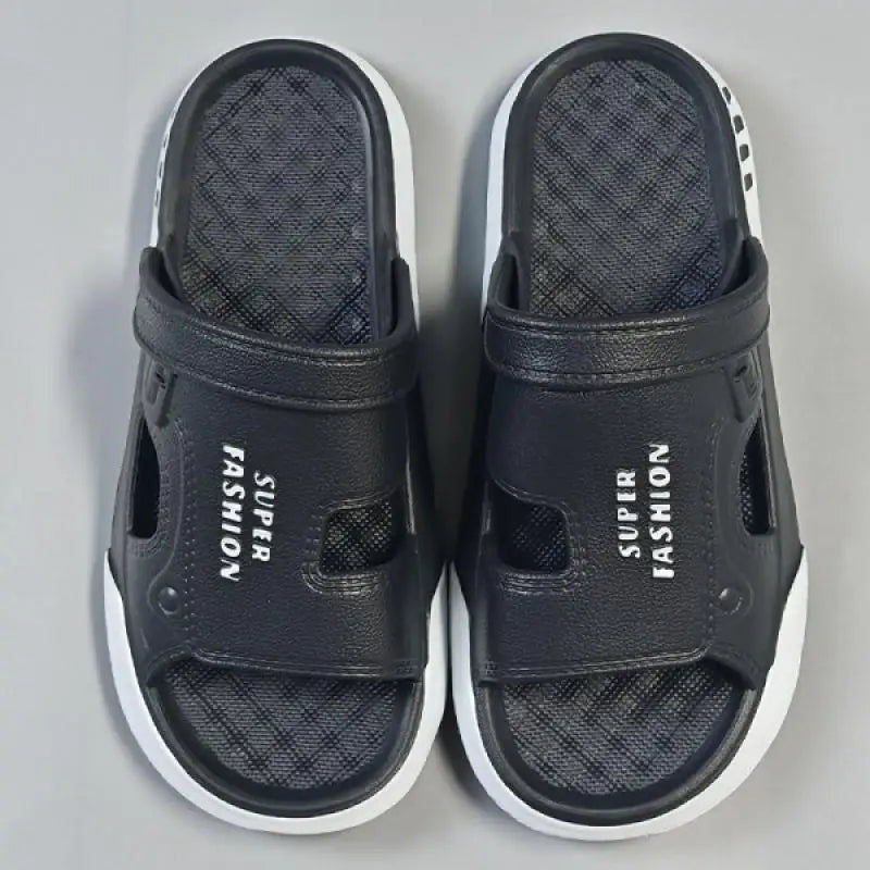 2026 Summer Outdoor Waterproof Slippers Men Eva Soft Lightweight Platform Beach Sandles Male Thick Sole Non Slip Fishing Slides